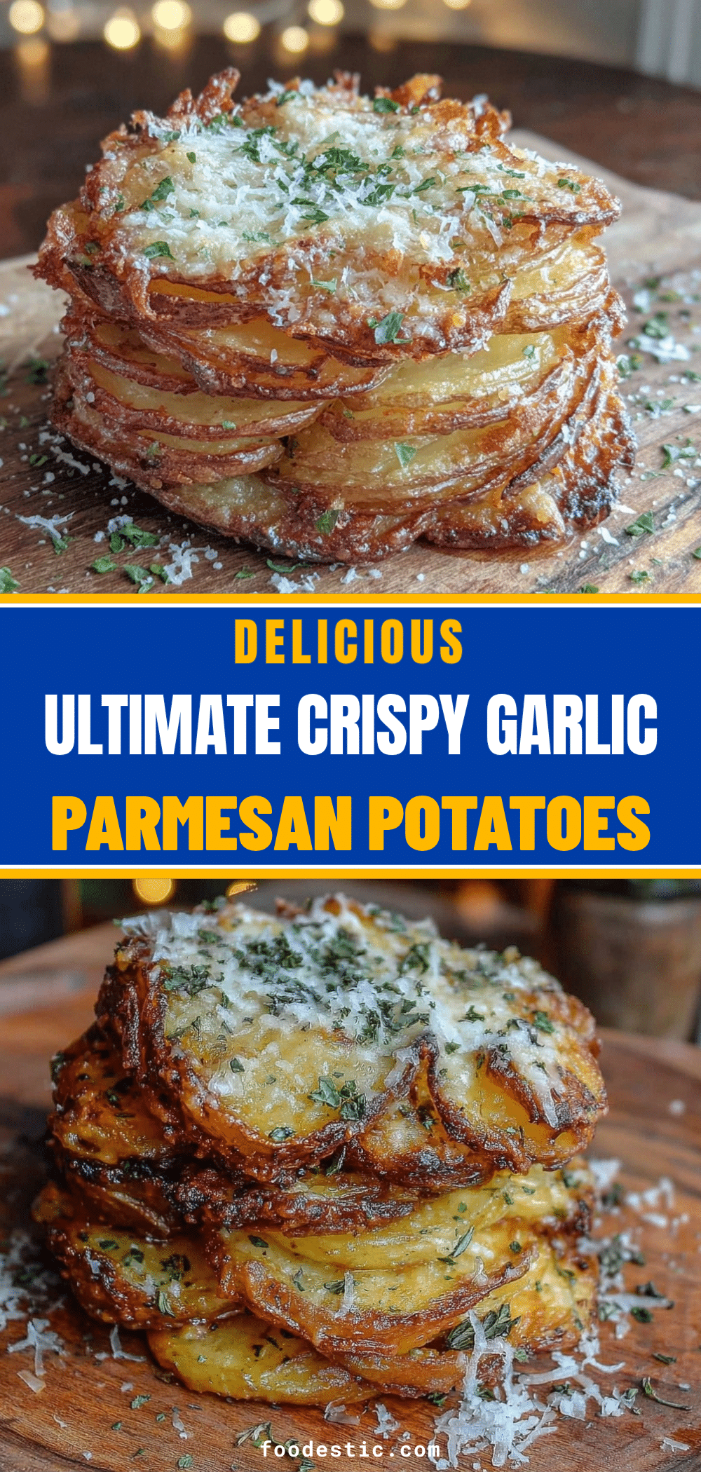 baked layered garlic parmesan potatoes recipe