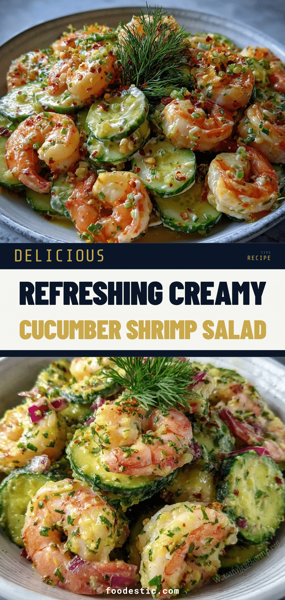 creamy cucumber shrimp salad with dill recipe