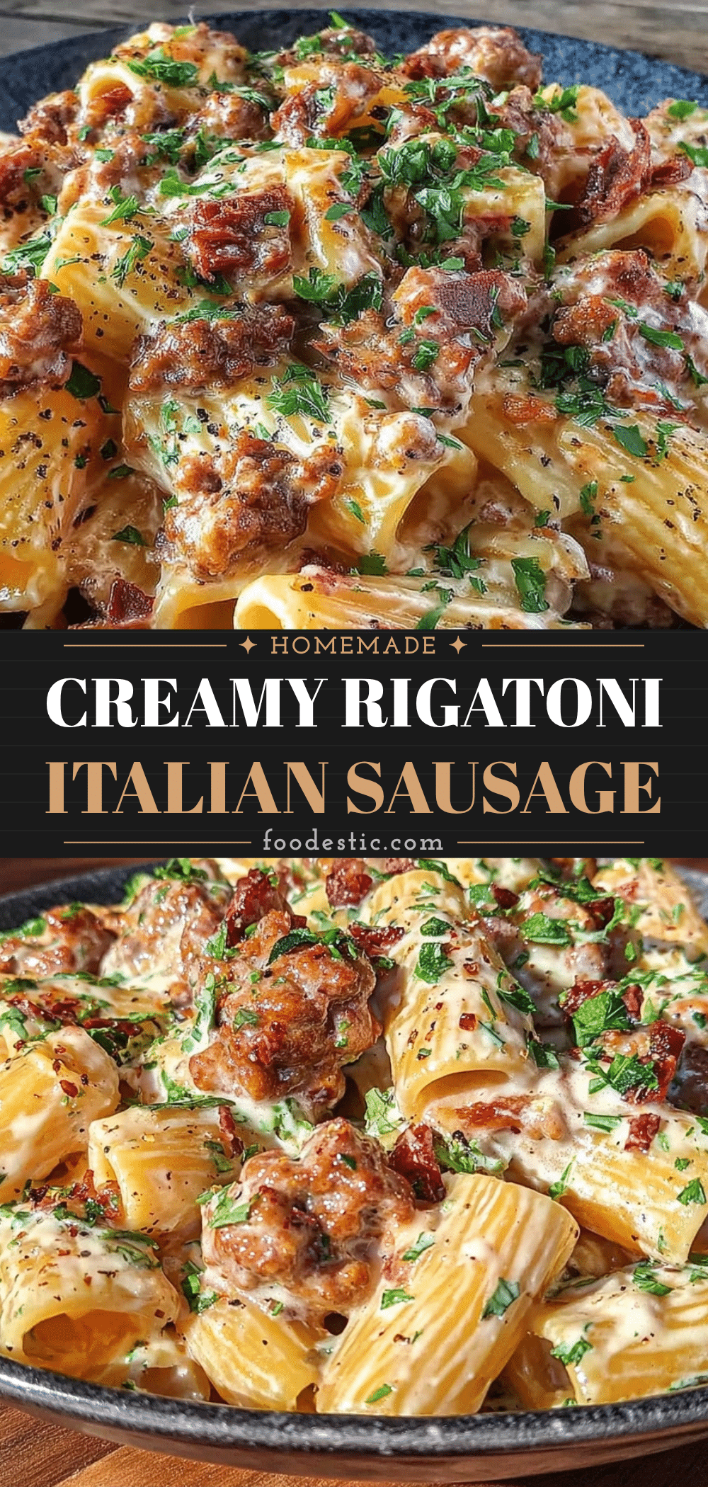 creamy rigatoni with italian sausage recipe