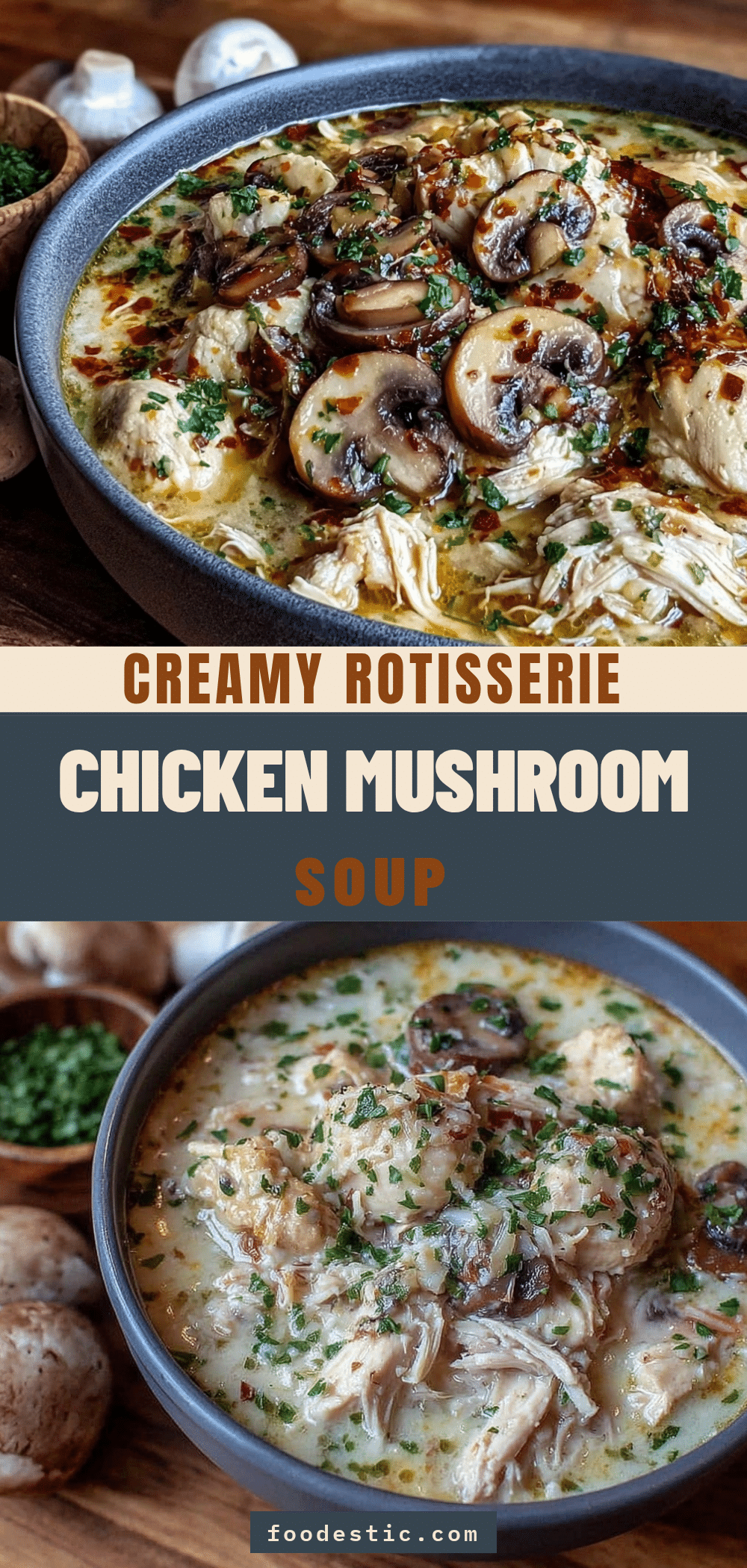 creamy rotisserie chicken mushroom soup recipe