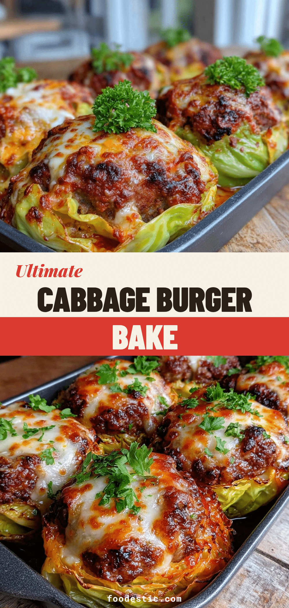 crispy cabbage burger bake recipe