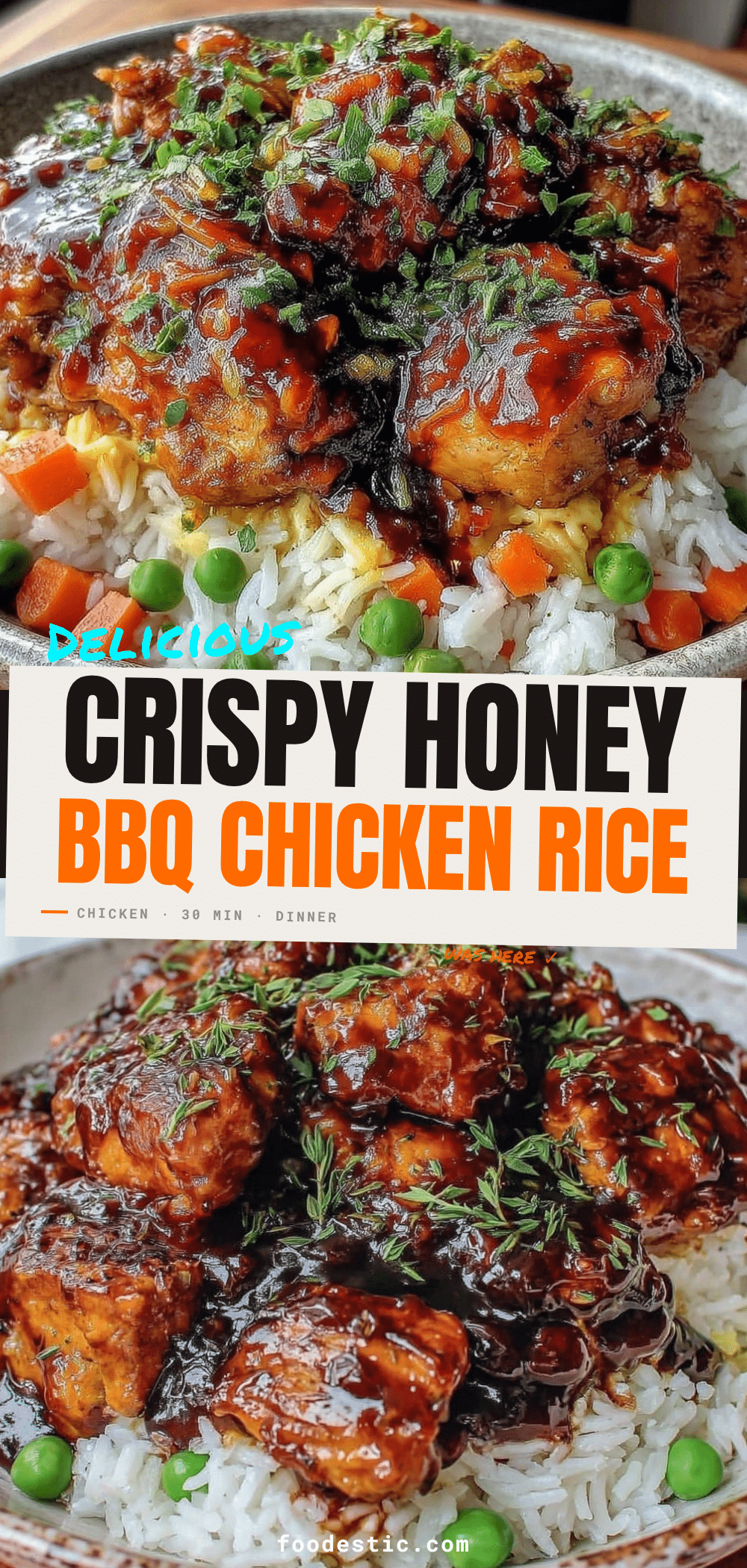 Easy Honey BBQ Chicken Rice Bowl recipe