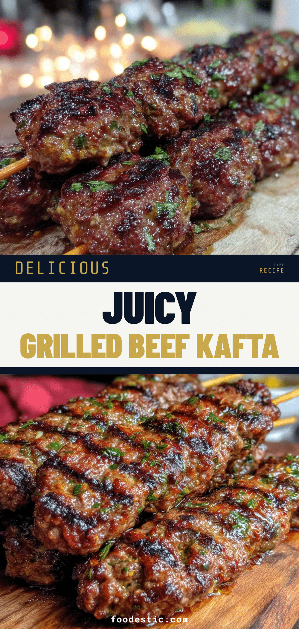 Grilled Beef Kafta Kebabs recipe