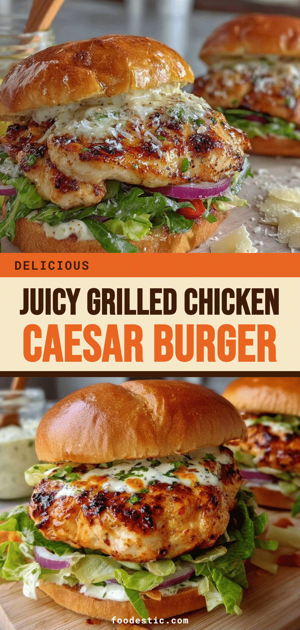 Grilled Chicken Caesar Burger recipe