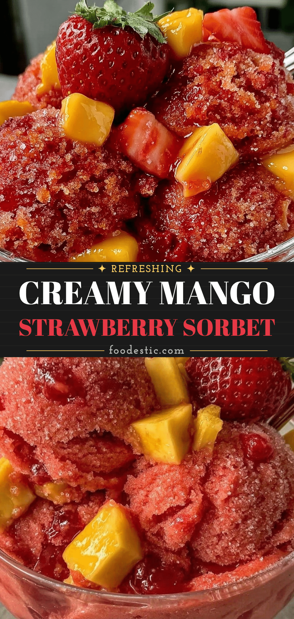 mango strawberry sorbet recipe
