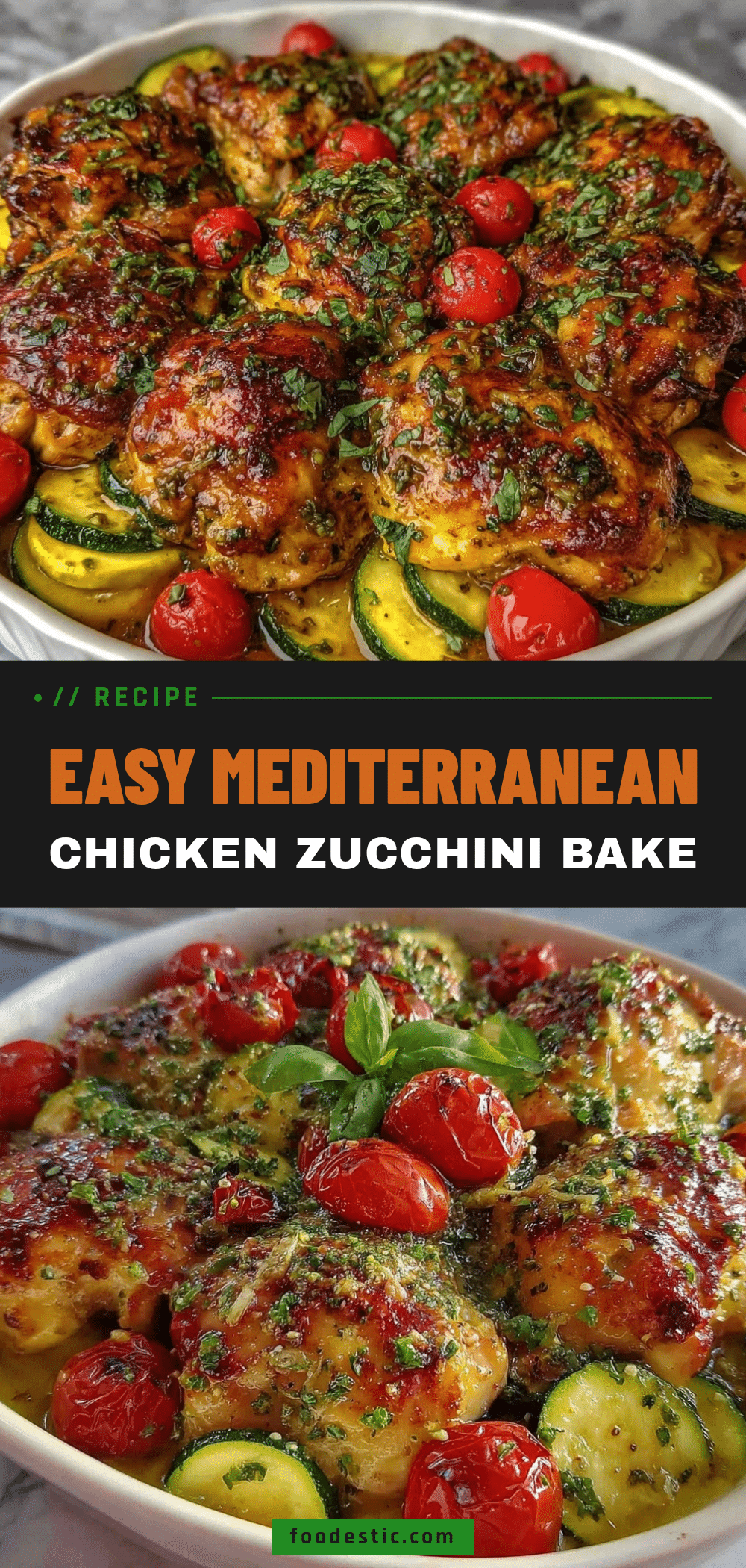 Mediterranean Chicken Zucchini Bake recipe