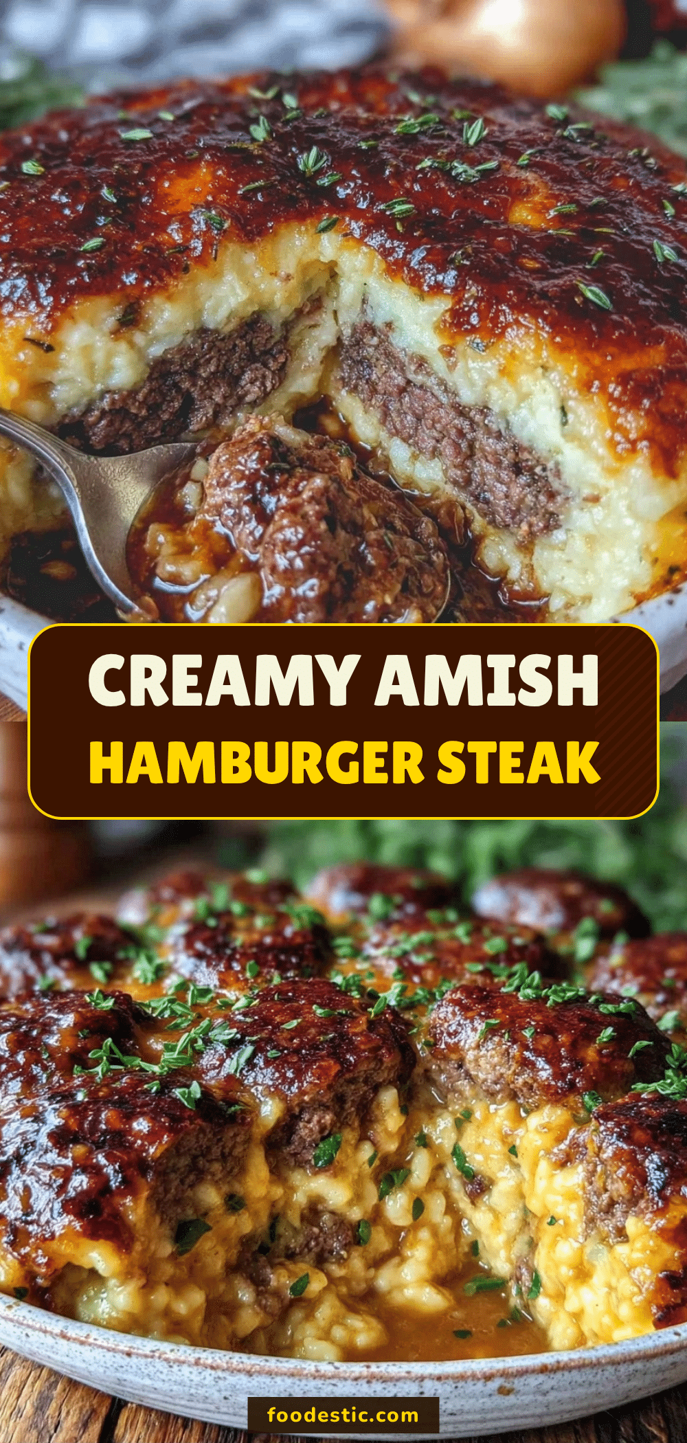One Pan Hamburger Steak Bake recipe