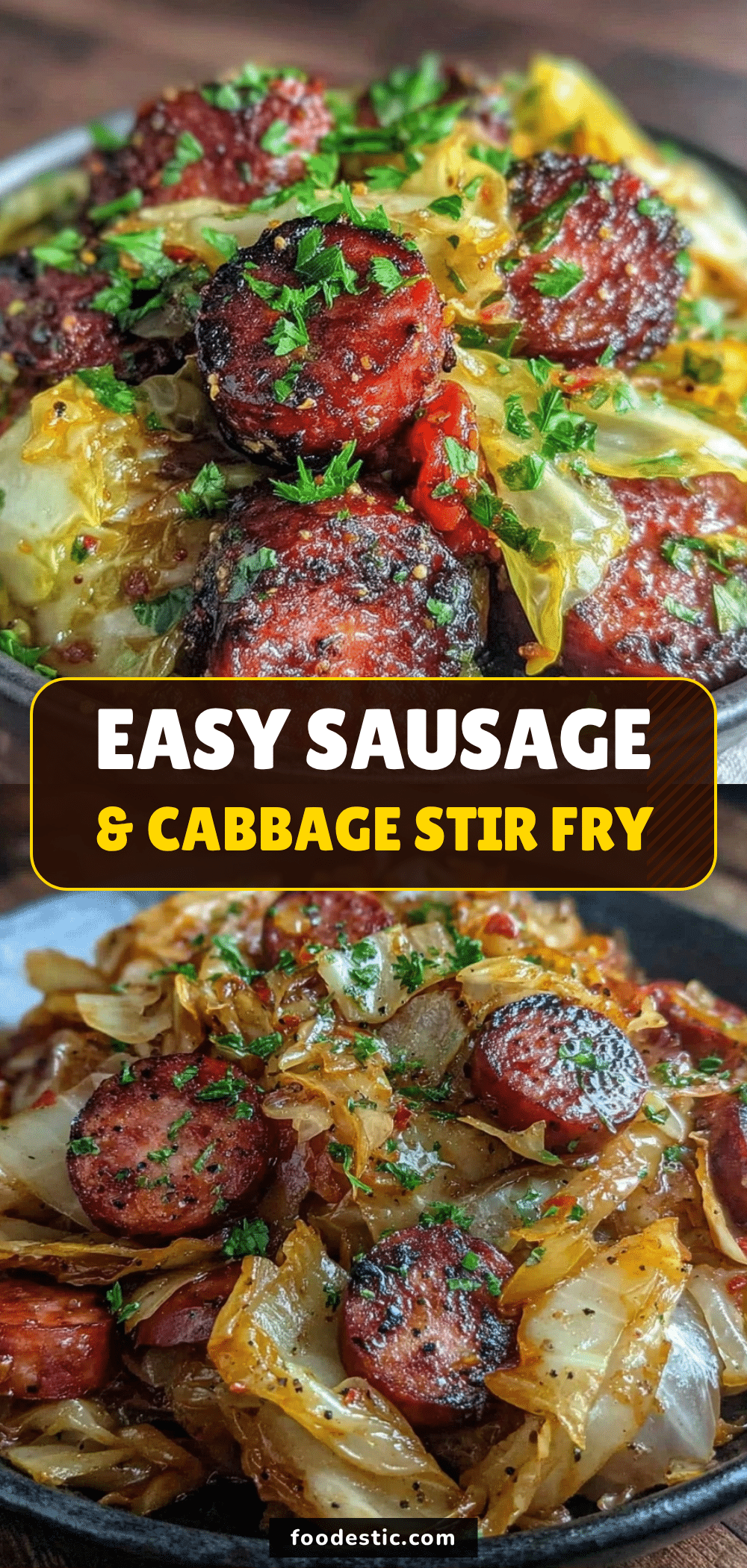 one-pan sausage and cabbage stir fry recipe