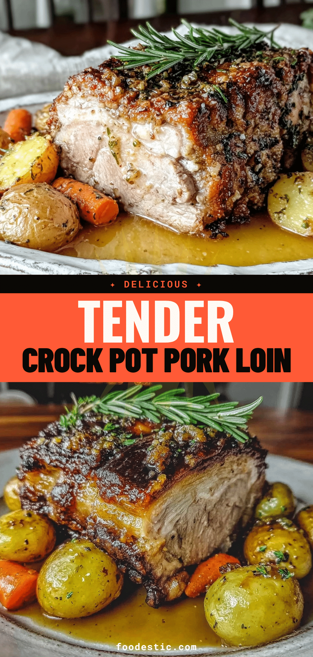 tender crock pot pork loin with potatoes recipe