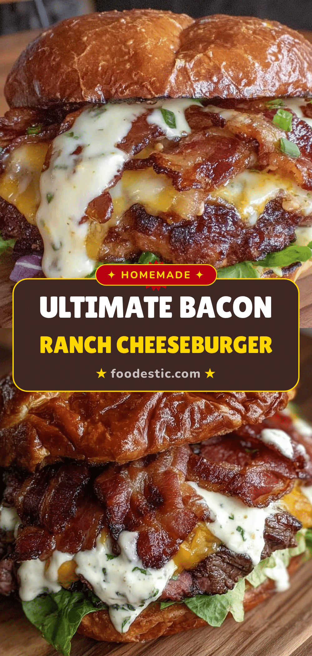 Ultimate Bacon Ranch Cheeseburger recipe