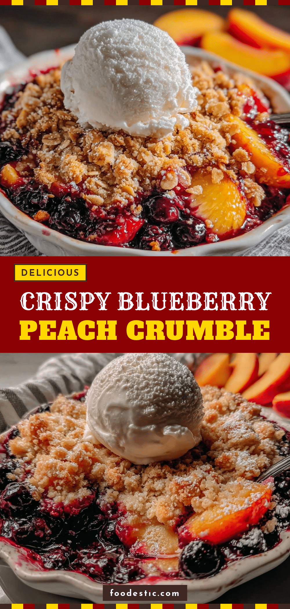 blueberry peach crumble recipe