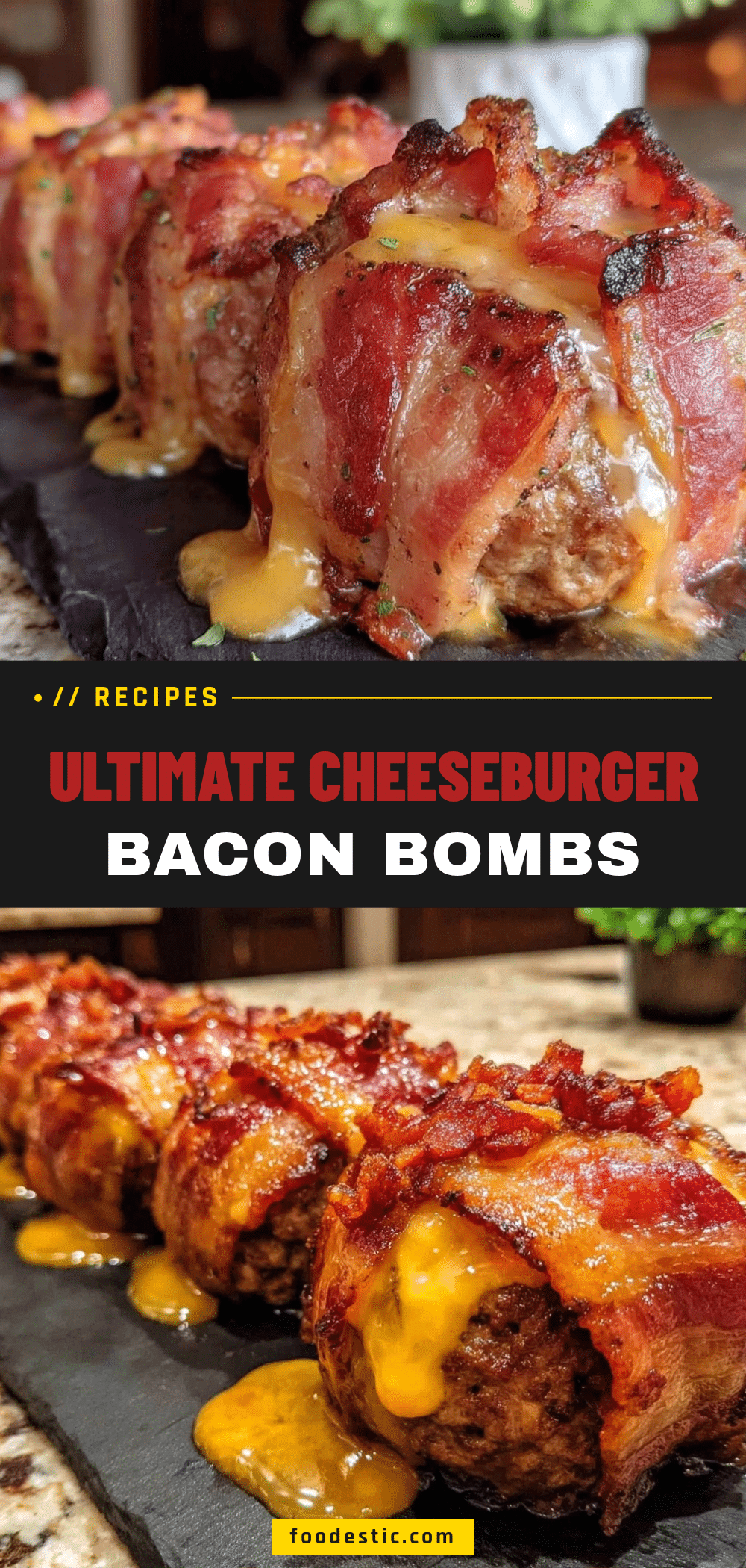 Cheesy Bacon Cheeseburger Bombs recipe