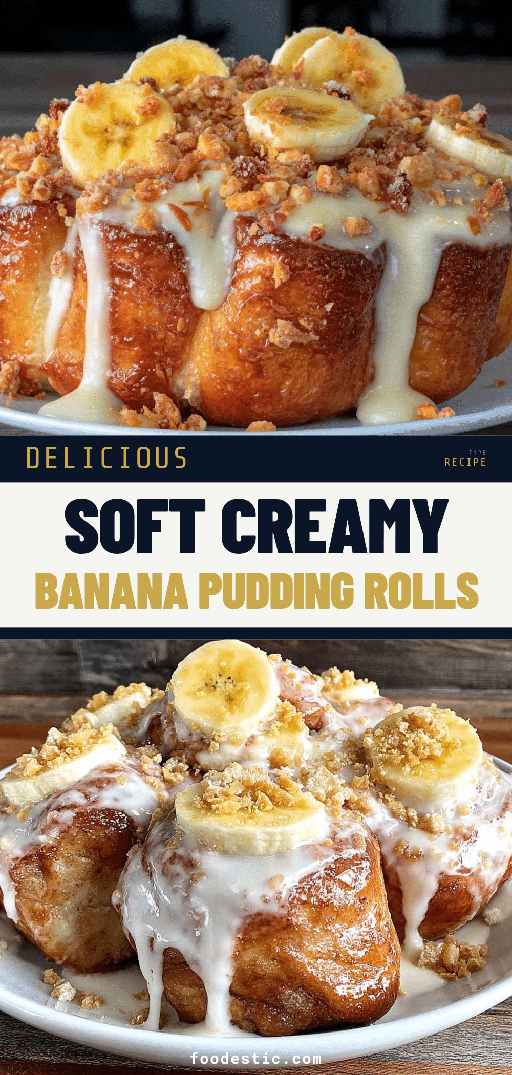 Classic Banana Pudding Rolls recipe