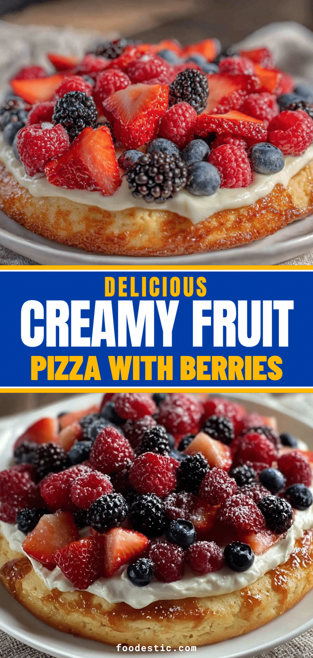 creamy fruit pizza with berries recipe