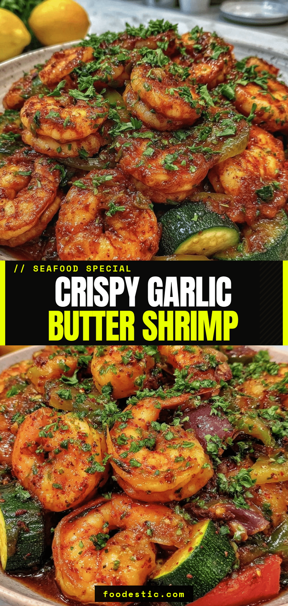 garlic butter shrimp with veggies recipe