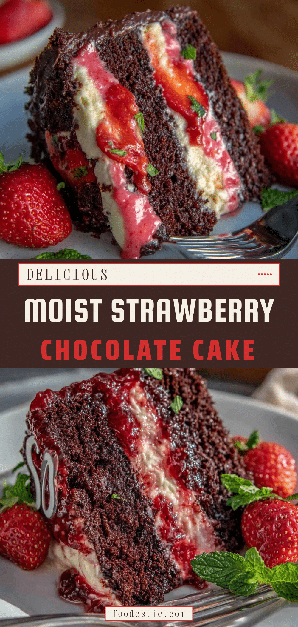 moist strawberry chocolate cake recipe