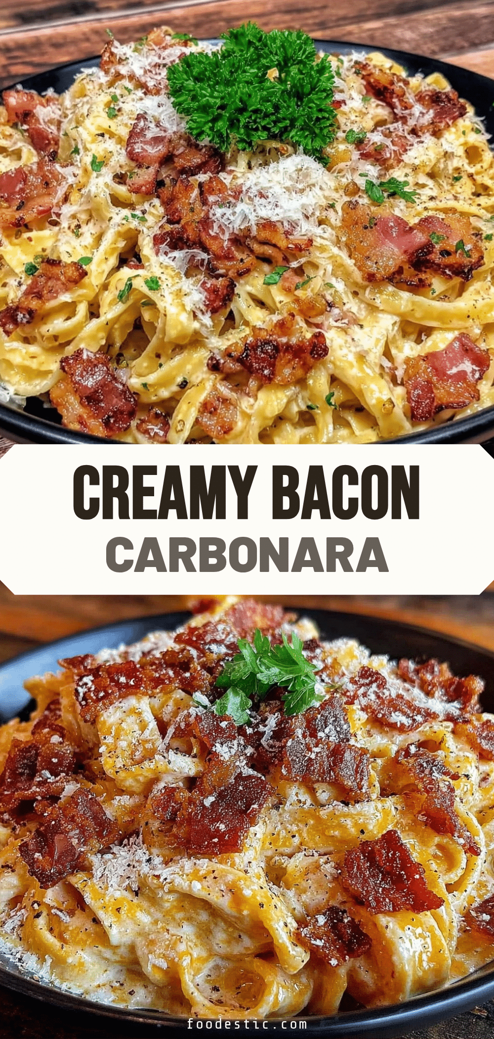 Rich Bacon Carbonara Pasta recipe