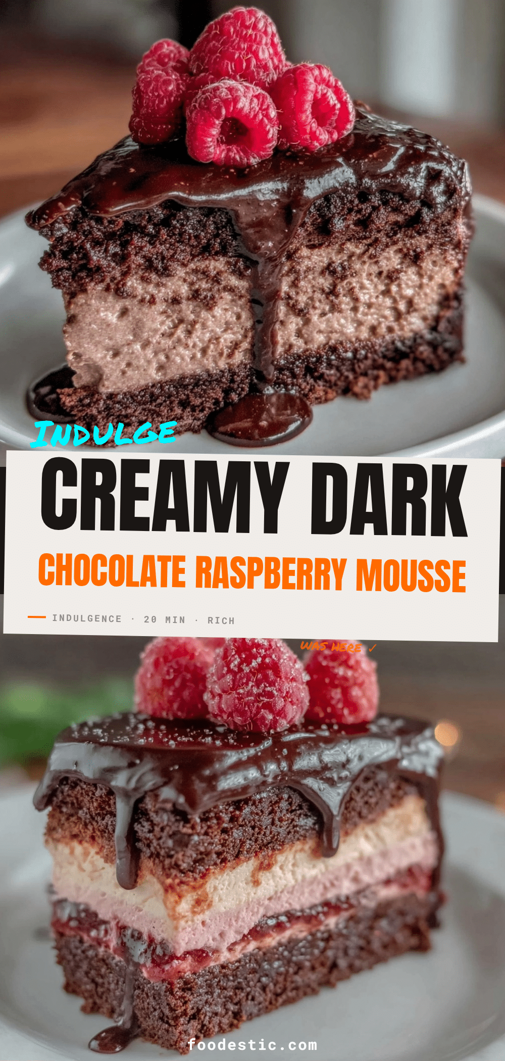 rich dark chocolate raspberry mousse cake recipe