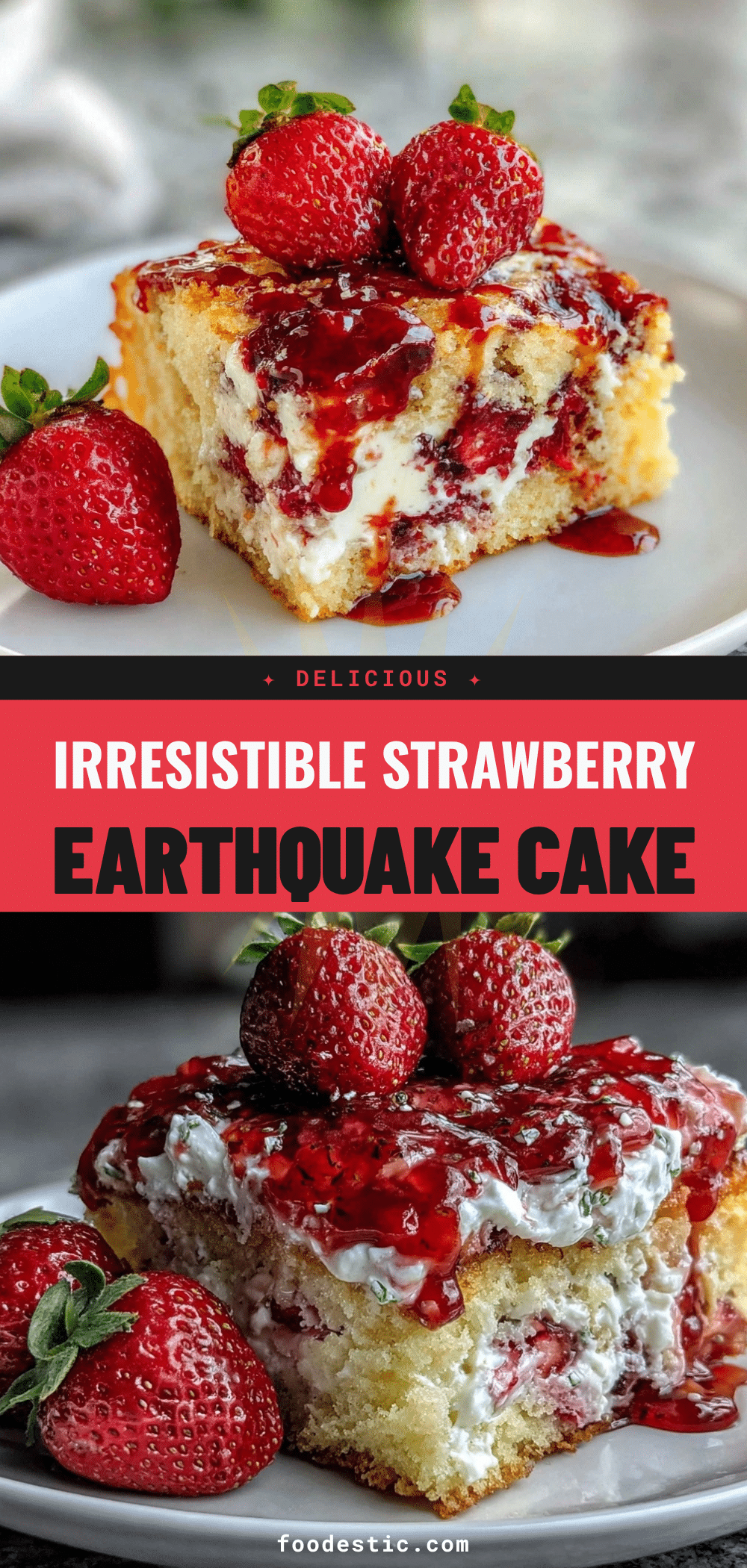 Strawberry Earthquake Cake recipe