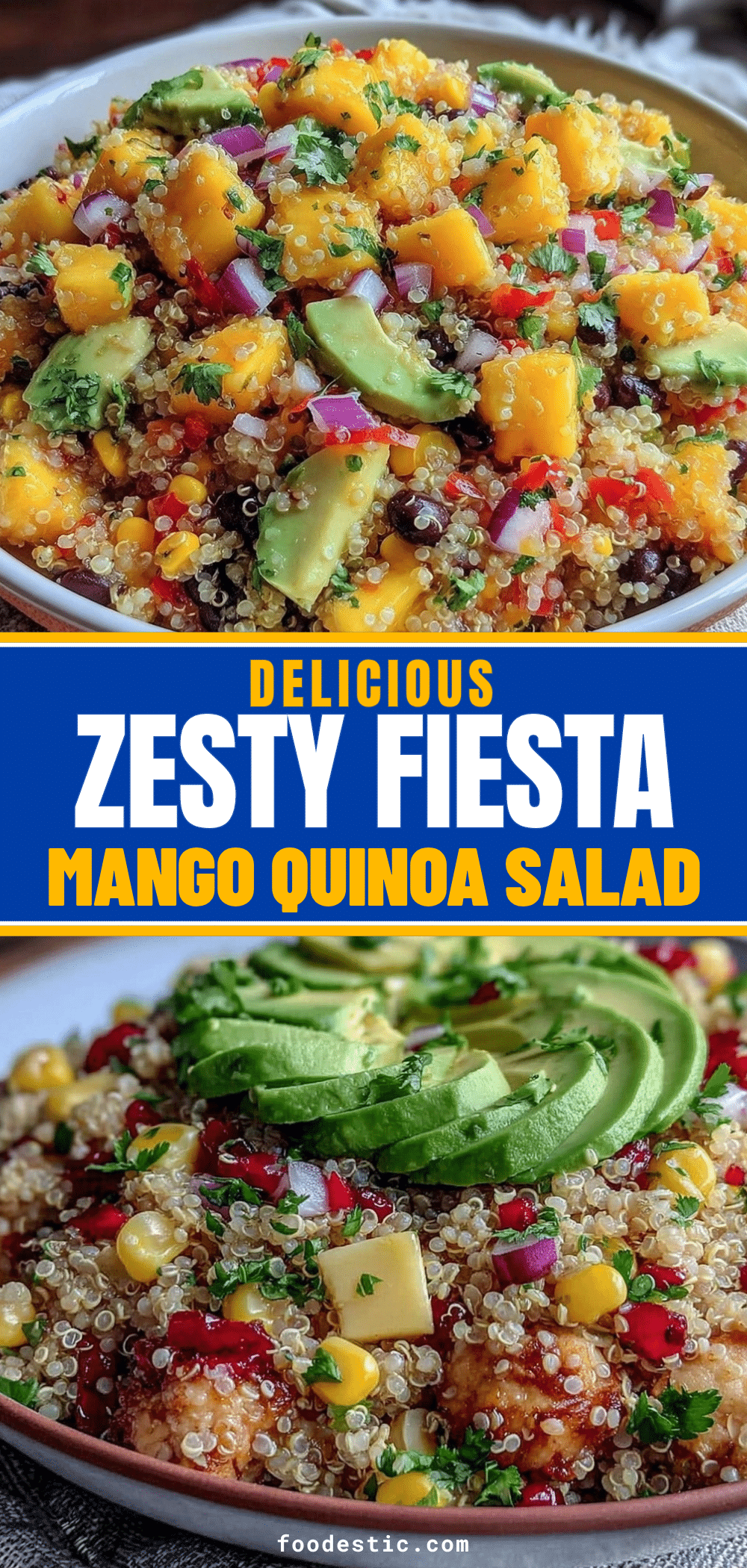 Zesty Fiesta Mango Quinoa Salad recipe
